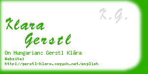 klara gerstl business card